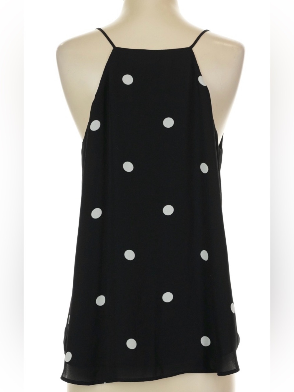 LOFT Black Cami with White Polka Dots - Picture 2 of 6